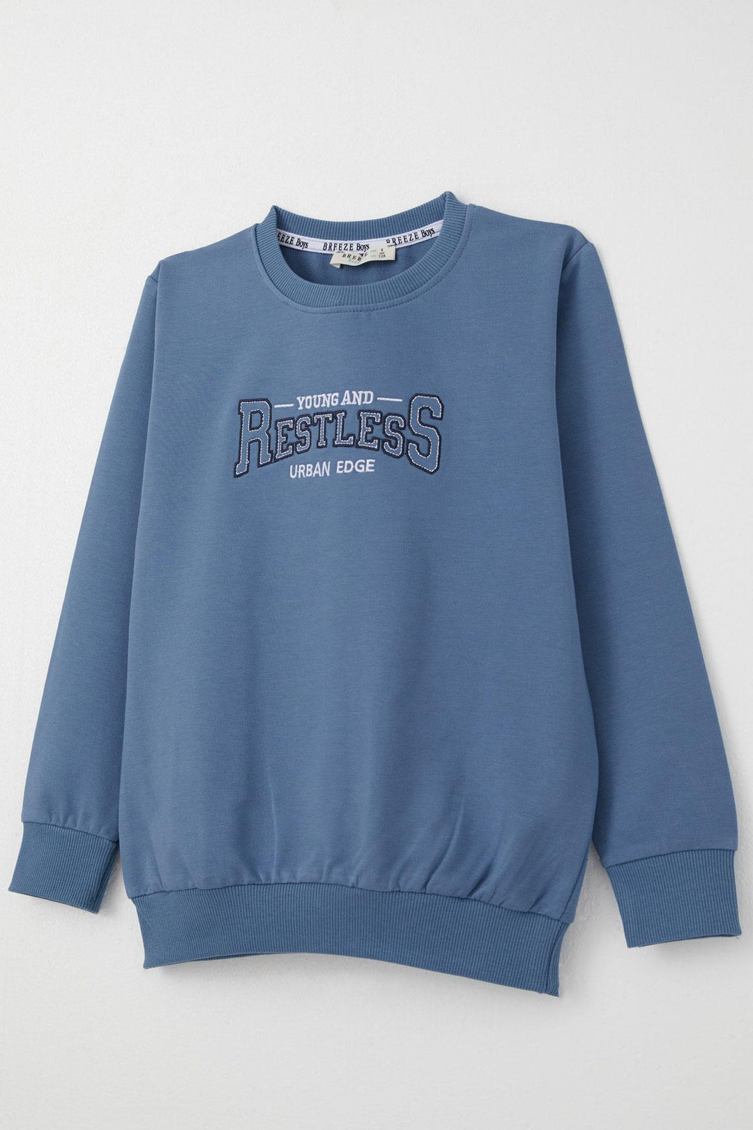 BRE Breeze Boys' Tracksuit with Printed Text Pockets 50 Years, Indigo - Argenteuil