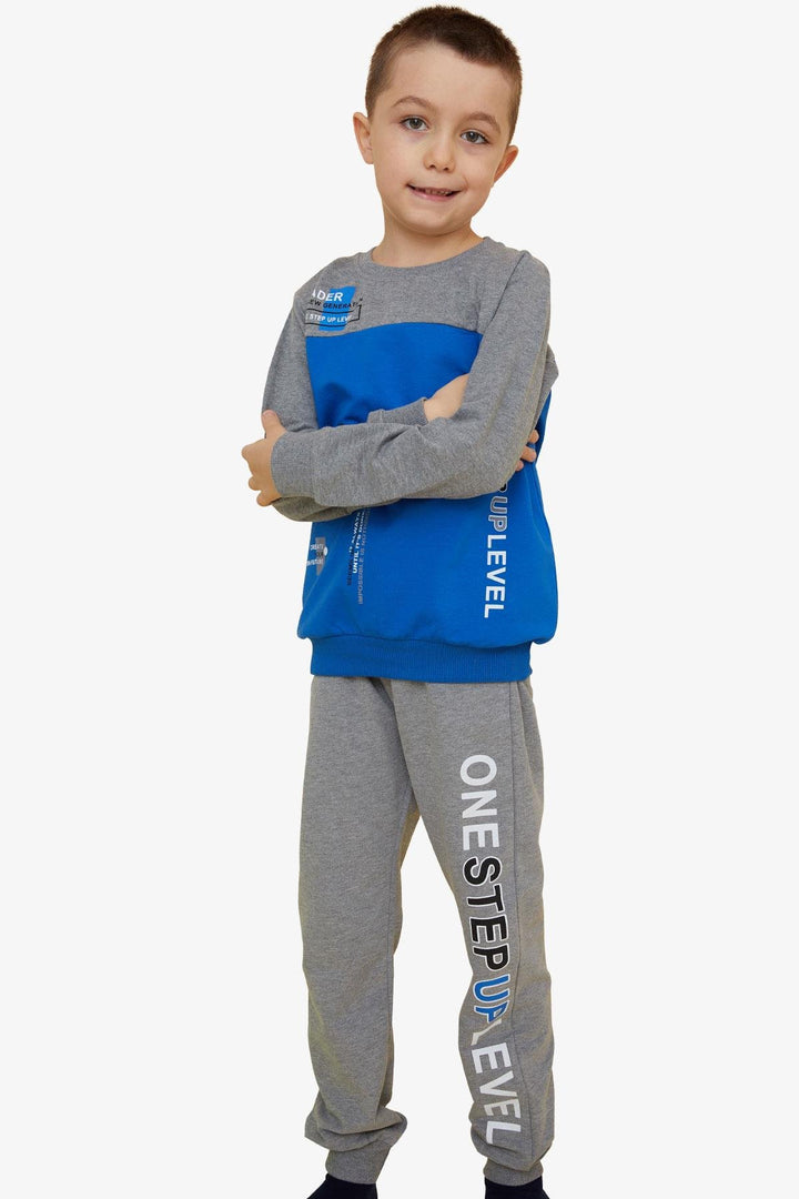 BRE Breeze Girls & Boys Boys' Tracksuit with Printed Writing, 72 Years, Saxe Blue - Portage