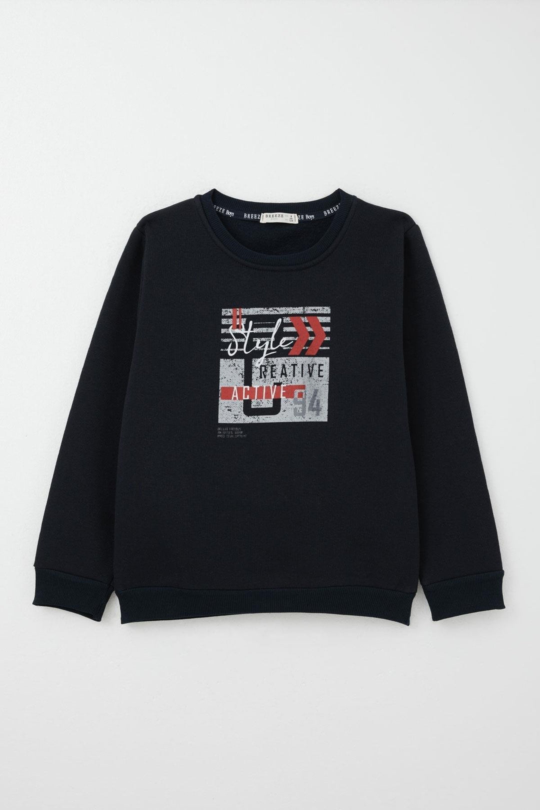 BRE Breeze Boys' Tracksuit with Printed Writing and Lace Accessories, 82 Years, Navy Blue - Loughborough