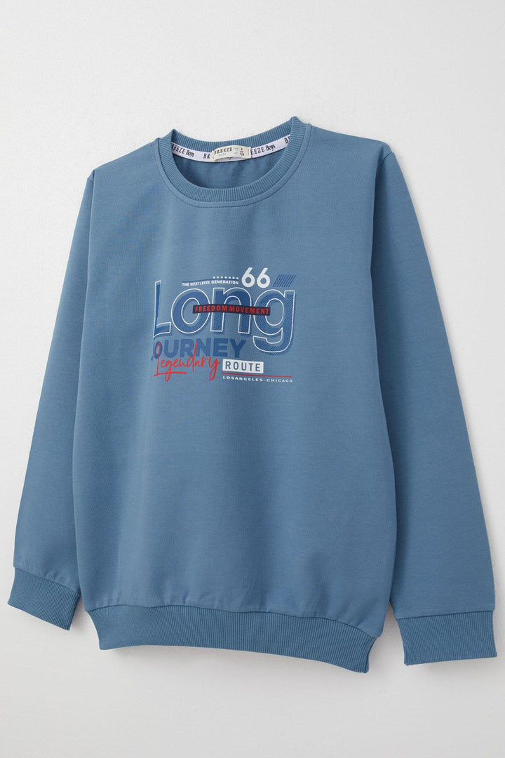 BRE Breeze Boys' Tracksuit with Printed Pockets 4-8 Years, Indigo - Granby