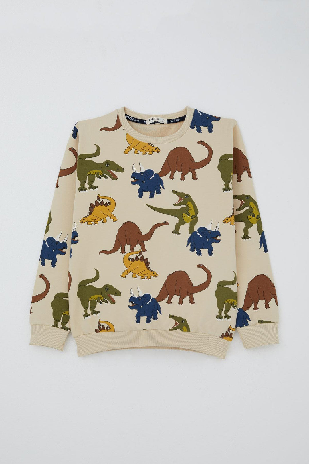 BRE Breeze Erkek Çocuk Eşofman Takım Dinozorlar Alemi Desenli 4-8 Yaş, Bej - Albi