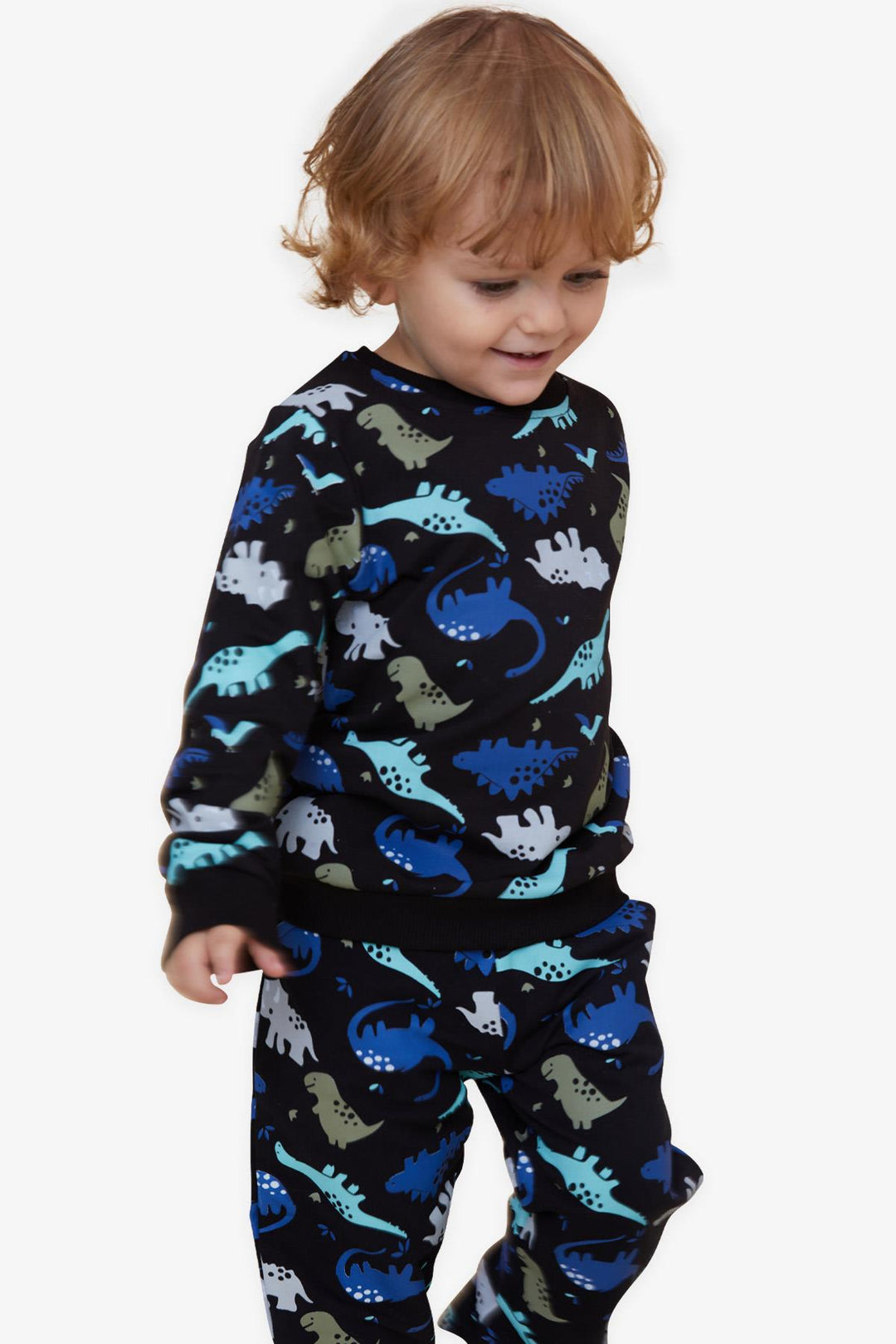 BRE Breeze Girls & Boys Boys' Tracksuit with Dinosaur Pattern, 1-4 Years, Black - Rancho Palos Verdes