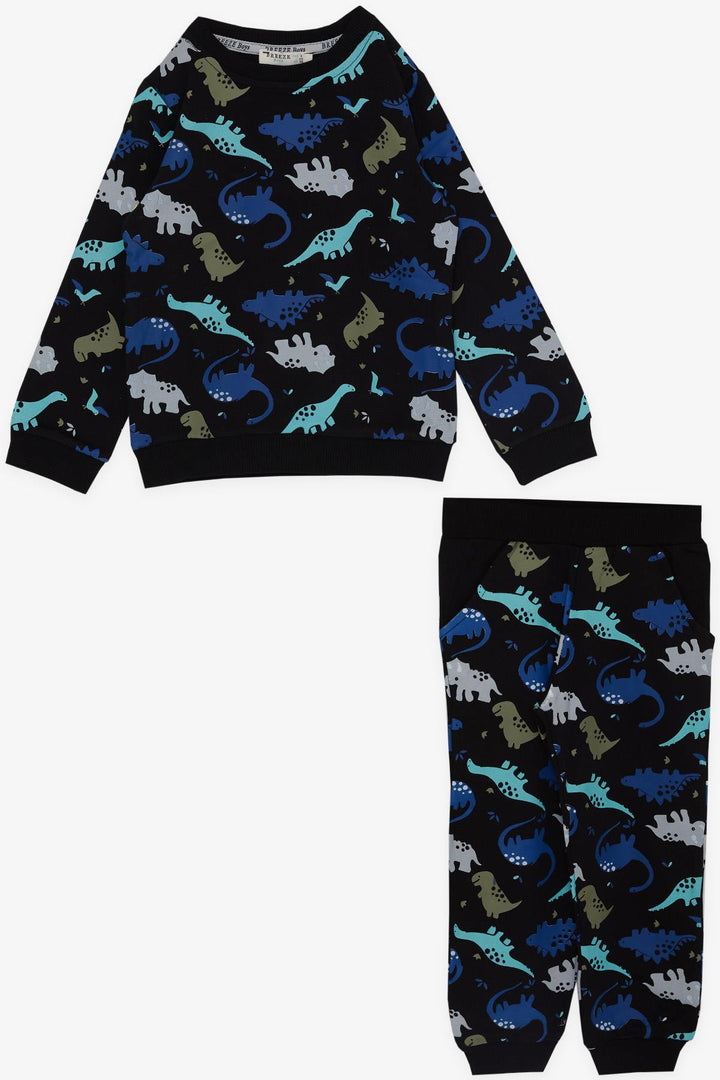 BRE Breeze Girls & Boys Boys' Tracksuit with Dinosaur Pattern, 1-4 Years, Black - Rancho Palos Verdes