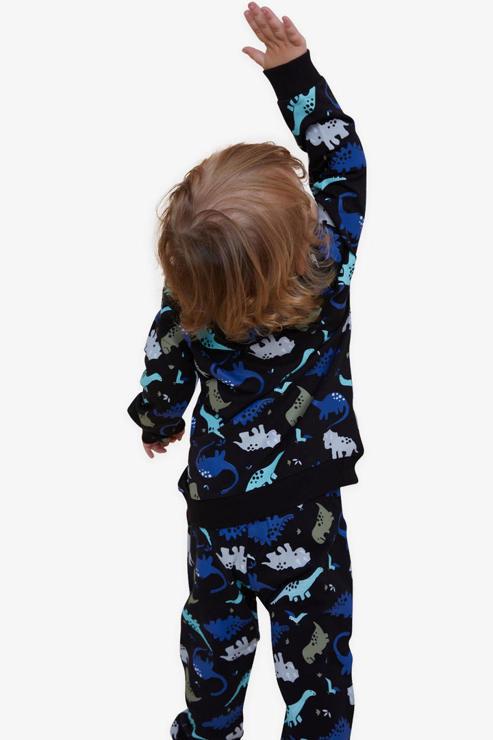 BRE Breeze Girls & Boys Boys' Tracksuit with Dinosaur Pattern, 1-4 Years, Black - Rancho Palos Verdes