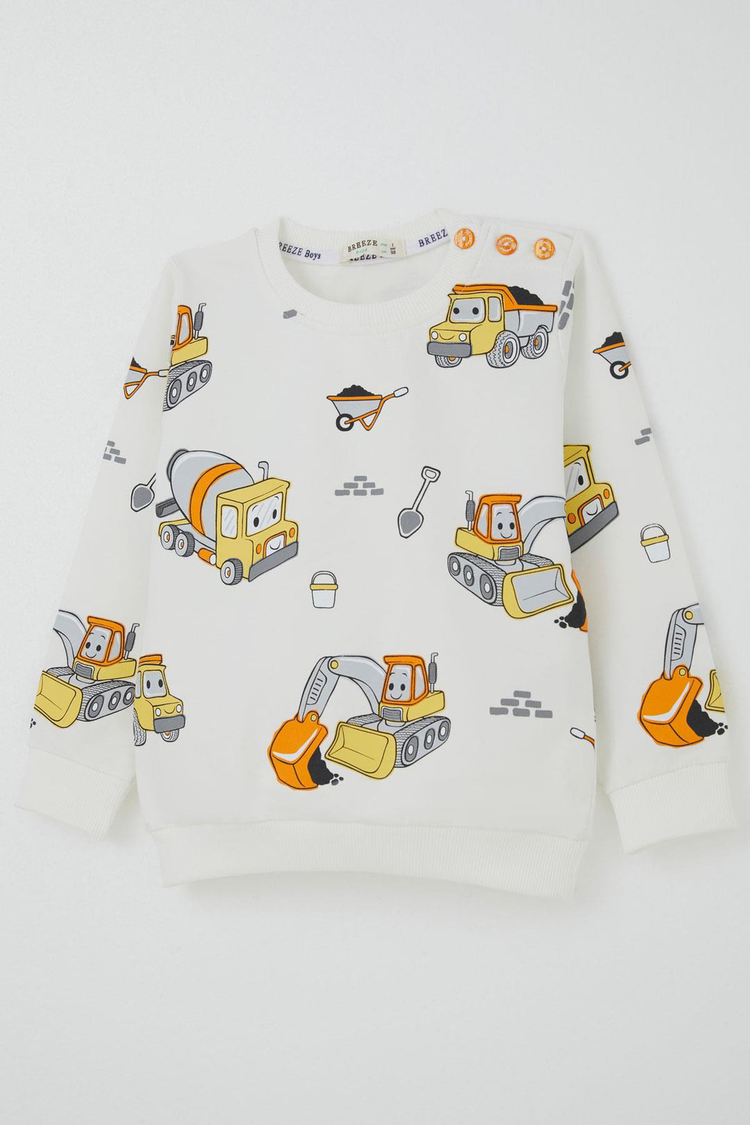 BRE Breeze Erkek Çocuk Eşofman Takımı Küçük Operatör Çalışkan İş Makineleri 1-4 Yaş, Ekru - Camberley