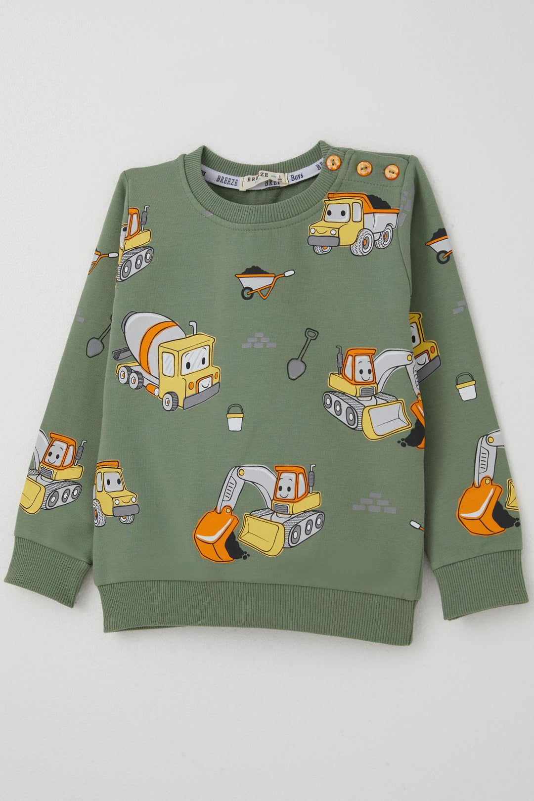 BRE Breeze Erkek Çocuk Eşofman Takımı Küçük Operatör Çalışkan İş Makineleri 1-4 Yaş, Mint Yeşili - Rustavi