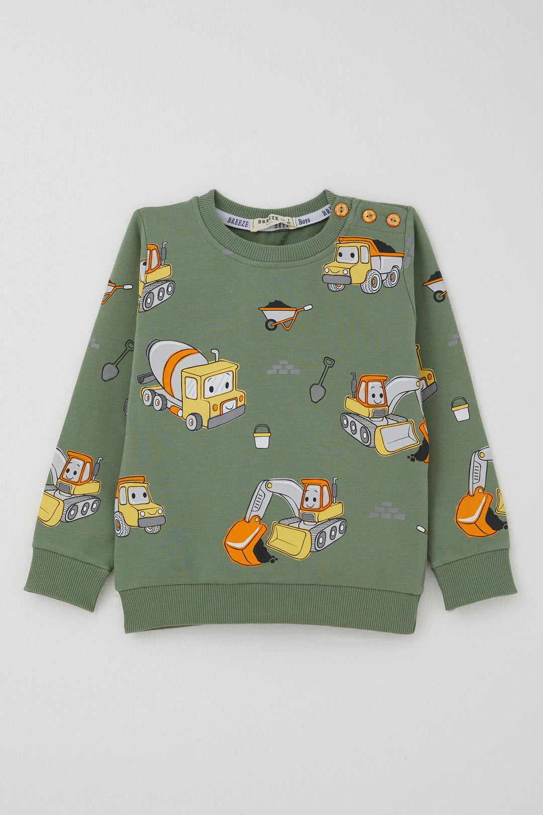 BRE Breeze Erkek Çocuk Eşofman Takımı Küçük Operatör Çalışkan İş Makineleri 1-4 Yaş, Mint Yeşili - Rustavi