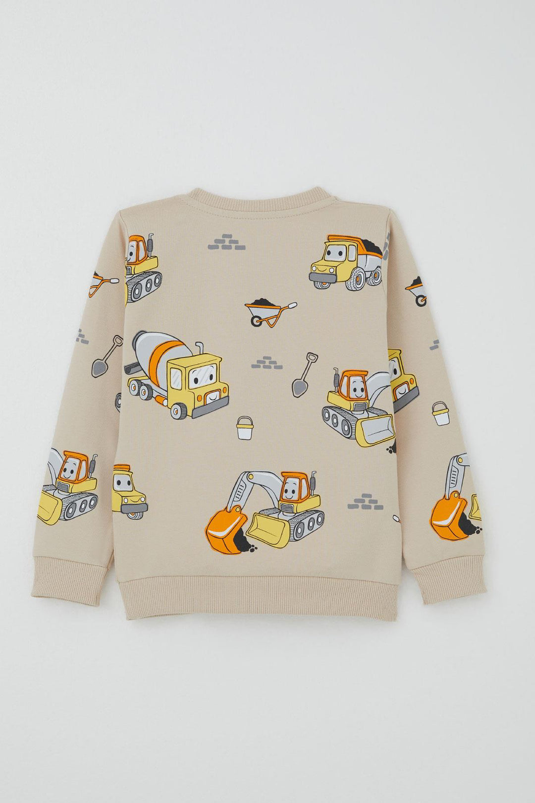 BRE Breeze Boys' Tracksuit Little Operator Hardworking Construction Machinery 1-4 Years, Beige - Acerra