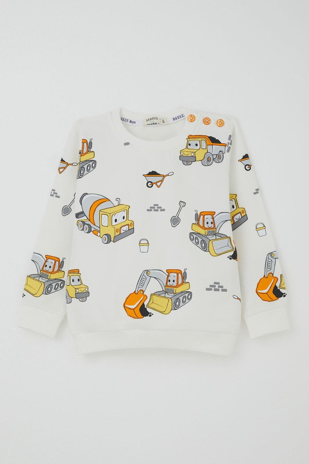 BRE Breeze Erkek Çocuk Eşofman Takımı Küçük Operatör Çalışkan İş Makineleri 1-4 Yaş, Ekru - Camberley