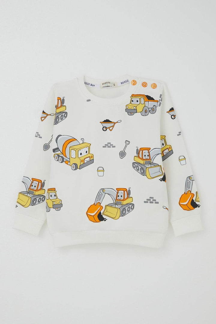 BRE Breeze Erkek Çocuk Eşofman Takımı Küçük Operatör Çalışkan İş Makineleri 1-4 Yaş, Ekru - Camberley