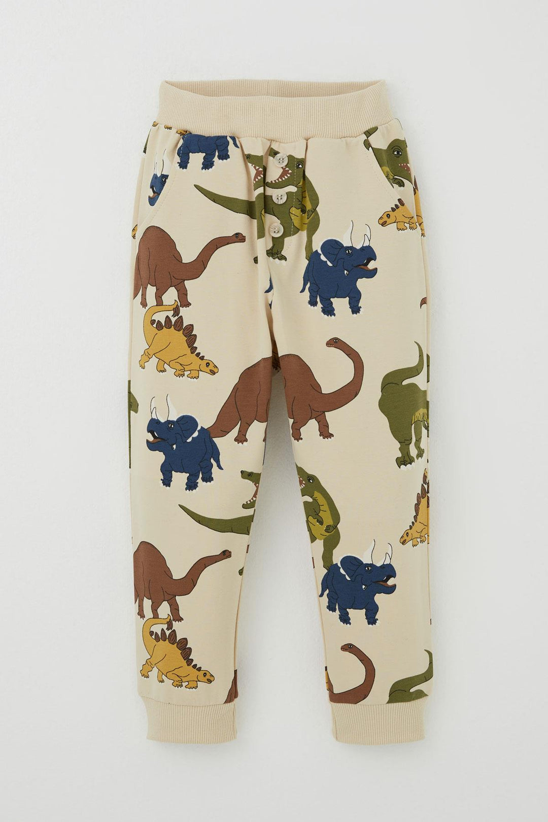 BRE Breeze Erkek Çocuk Eşofman Takımı Kükreyen Dinozorlar Desenli 1.5-5 Yaş, Krem - Royal Tunbridge Wells