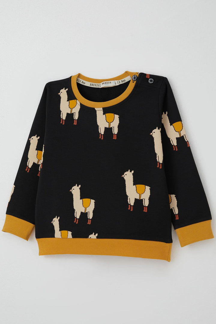 BRE Breeze Erkek Çocuk Eşofman Takımı Lama Figürlü 1.5-5 Yaş, Siyah - Chaniá