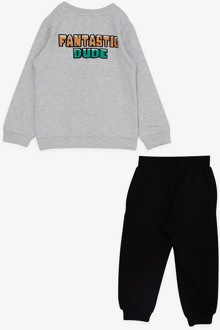 BRE Breeze Girls & Boys Boys' Tracksuit Adventurous Animals Printed 1.5-5 Years, Light Grey Melange - Eisenach