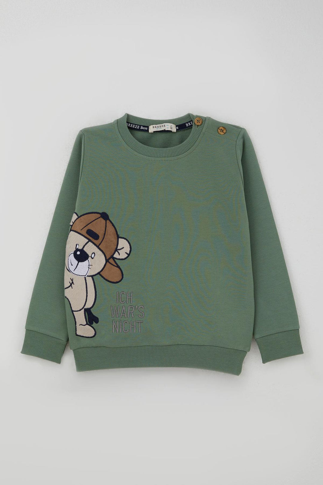 BRE Breeze Erkek Çocuk Eşofman Takımı Sevimli Ayıcık Nakışlı 1-4 Yaş, Haki Yeşil - Tottenham