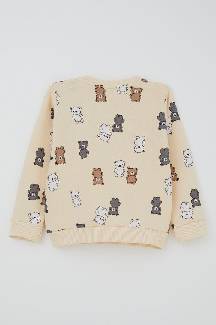 BRE Breeze Boys' Tracksuit with Cute Bear Pattern, 1-4 Years, Cream - Albano Laziale