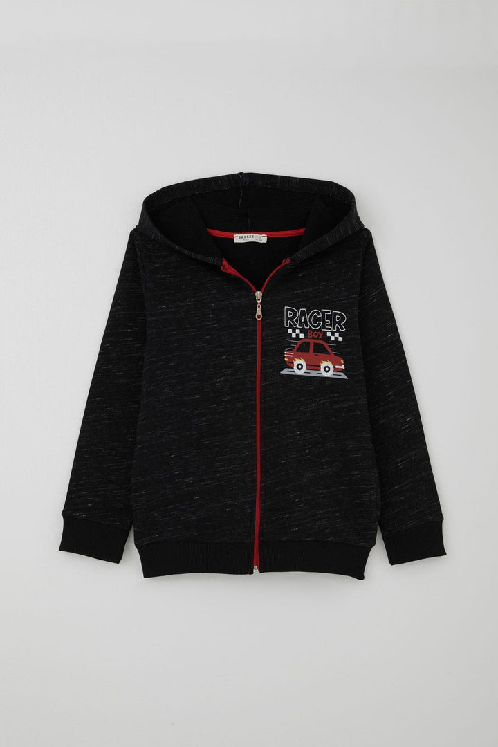 BRE Breeze Boys' Tracksuit Racer Child Back Print Detailed 4-8 Years, Black Melange - Lochau