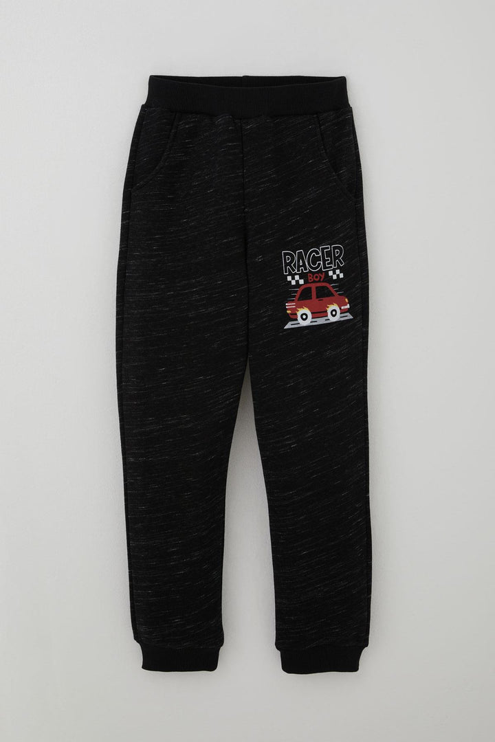 BRE Breeze Boys' Tracksuit Racer Child Back Print Detailed 4-8 Years, Black Melange - Lochau