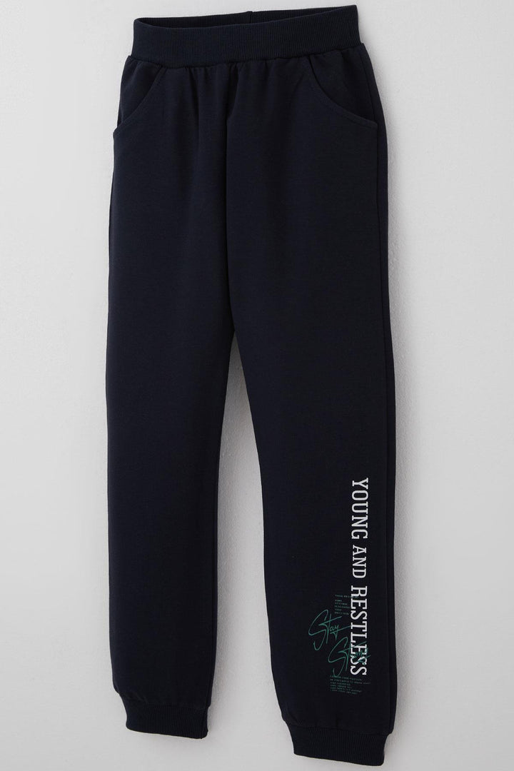 BRE Breeze Boys' Tracksuit with Printed Writing, 4-8 Years, Petrol Green - Matosinhos
