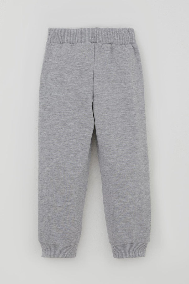 BRE Breeze Boys' Tracksuit with Printed Sleeves Color Block 3-7 Years, Grey Melange - Burien