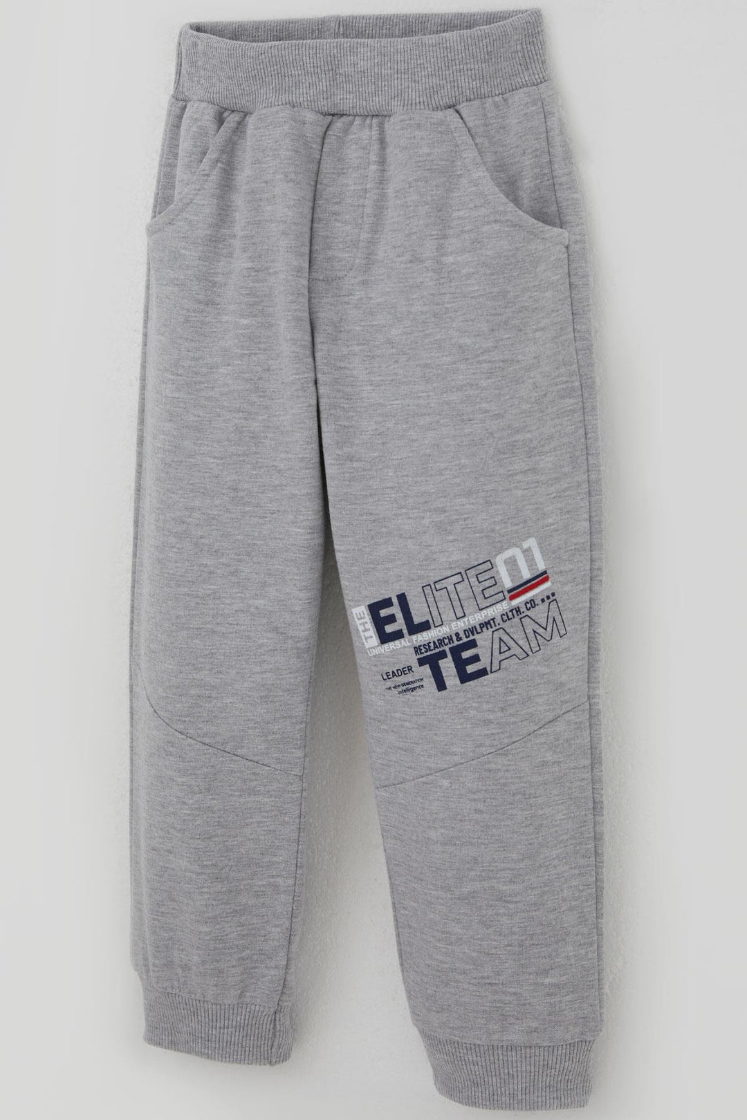 BRE Breeze Boys' Tracksuit with Printed Sleeves Color Block 3-7 Years, Grey Melange - Burien