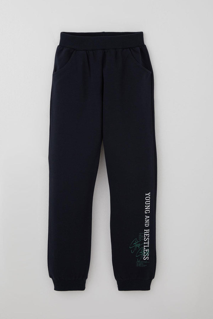 BRE Breeze Boys' Tracksuit with Printed Writing, 4-8 Years, Petrol Green - Matosinhos