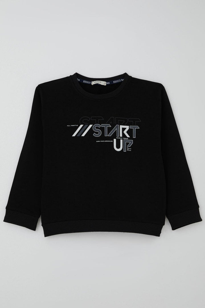 BRE Breeze Boys' Tracksuit Set Printed Pants Piece Detailed 50 Years, Black - Greifswald