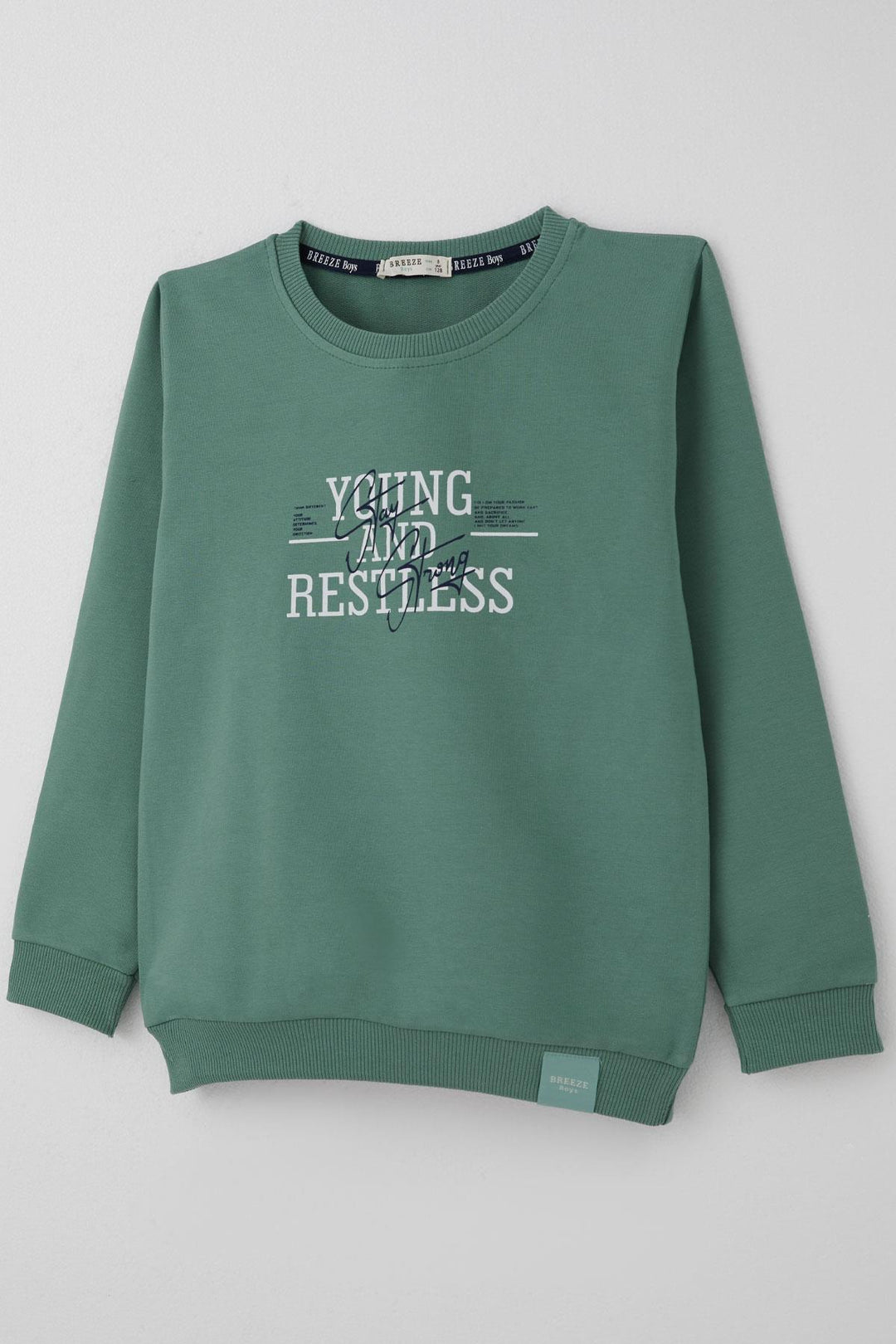 BRE Breeze Boys' Tracksuit with Printed Writing, 4-8 Years, Petrol Green - Matosinhos