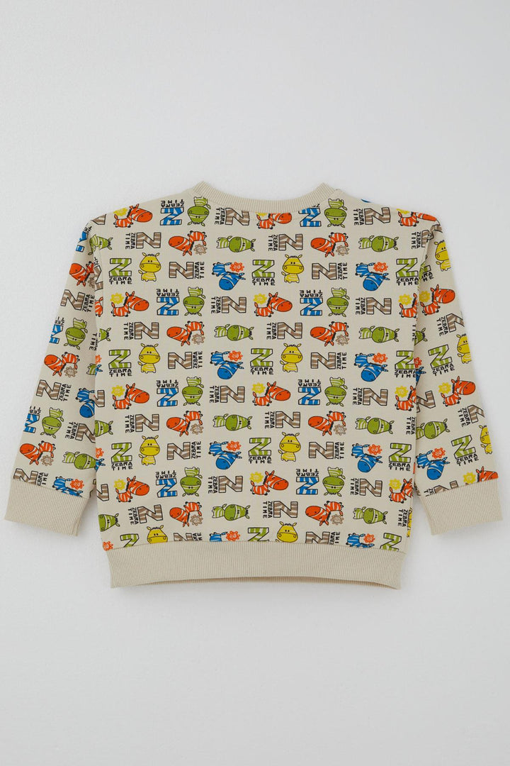 BRE Breeze Erkek Çocuk Eşofman Takımı Zebra Macerası 1-4 Yaş, Krem - Bergheim