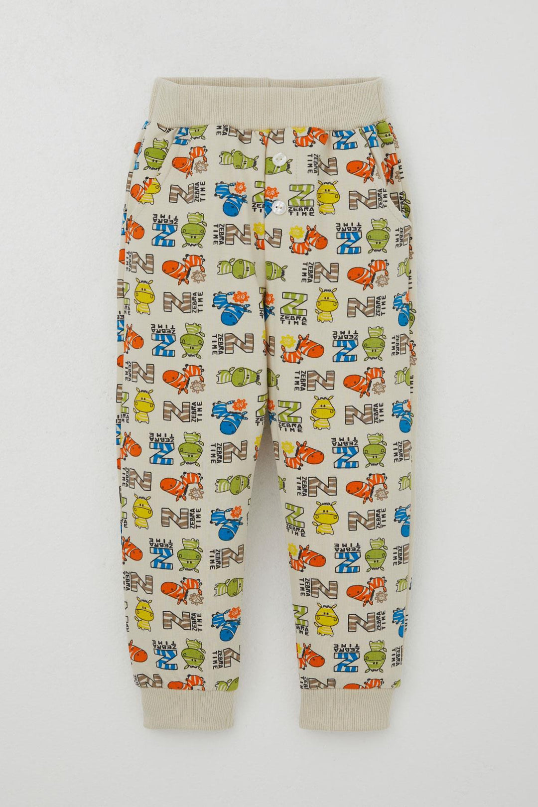 BRE Breeze Boys' Tracksuit Zebra Pattern 1.5-5 Years, Cream - Aspen Hill