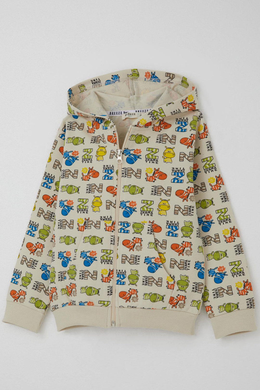 BRE Breeze Erkek Çocuk Eşorfman Takımı Zebra Macerası 1.5-5 Yaş, Krem - Yasynuvata