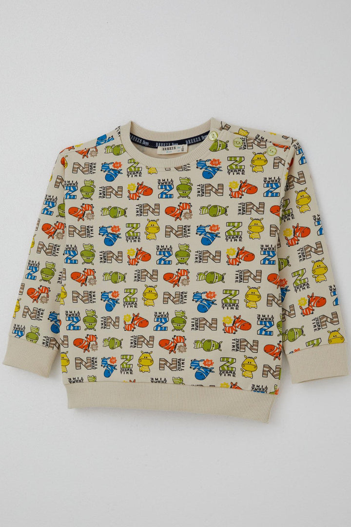 BRE Breeze Erkek Çocuk Eşofman Takımı Zebra Macerası 1-4 Yaş, Krem - Bergheim