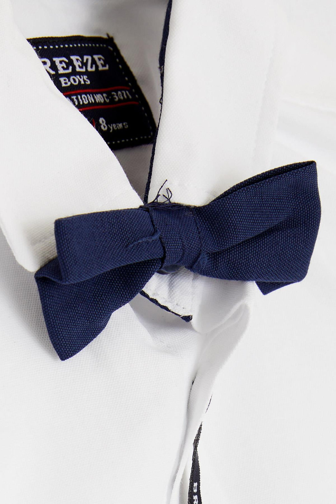 BRE Breeze Boys' Shirt with Bow Tie, 82 Years, White - Coalville