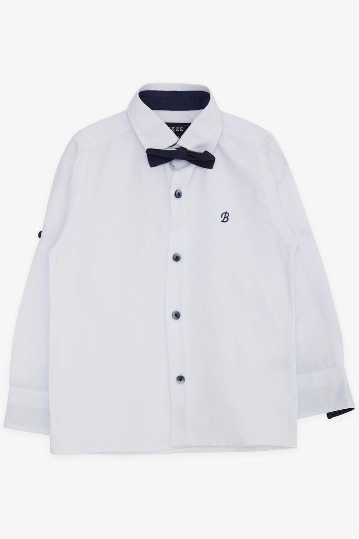 BRE Breeze Boys' Shirt with Bow Tie, 3-7 Years, White - Joué-lés-Tours