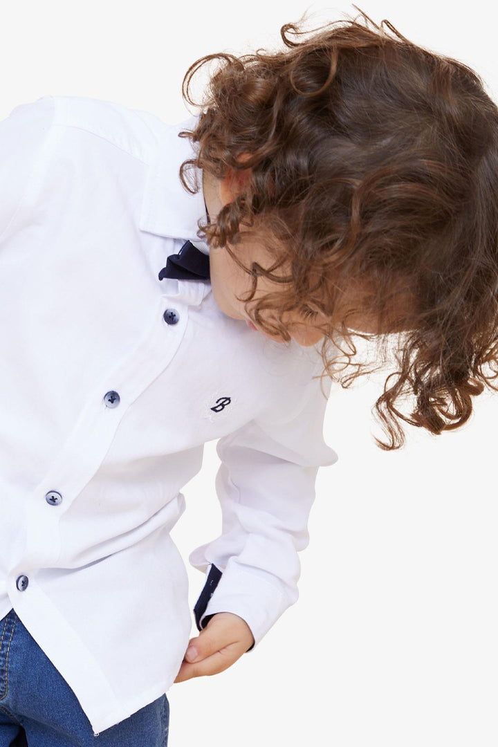 BRE Breeze Boys' Shirt with Bow Tie, 3-7 Years, White - Joué-lés-Tours