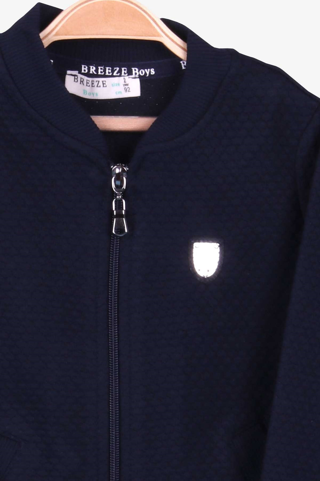 BRE Breeze Boys' Cardigan Basic Pocketed Armored 2-6 Years, Navy Blue - Rezé