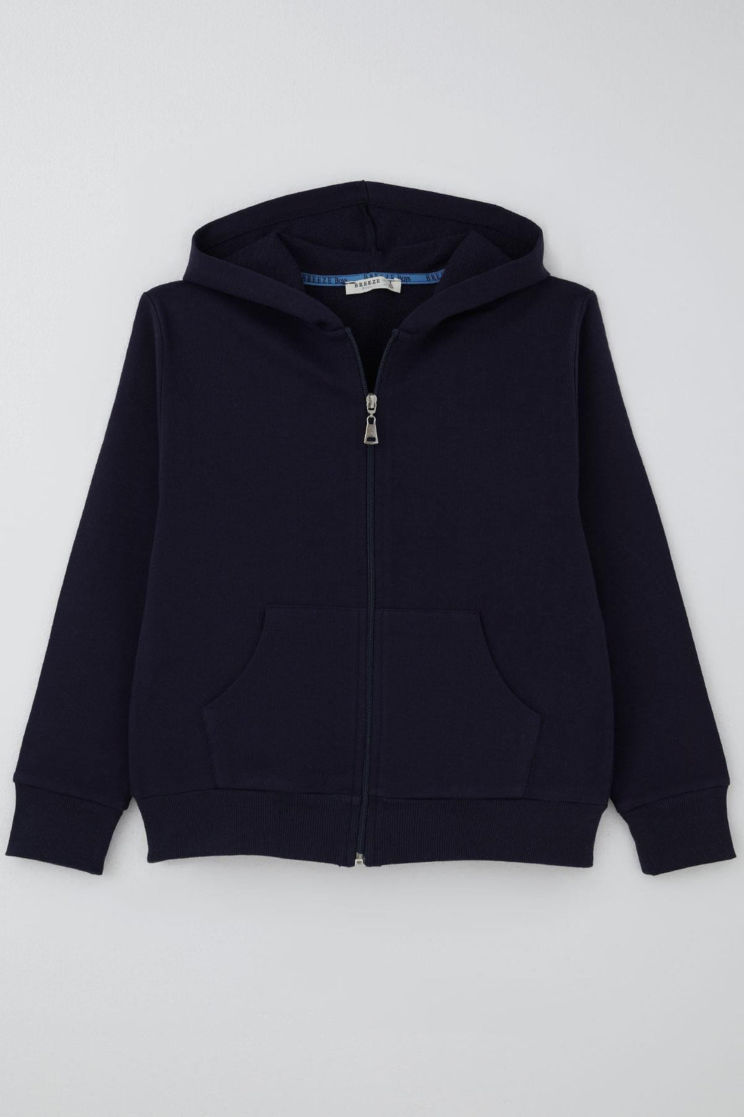 BRE Breeze Boys' Hooded Zippered Basic Cardigan 60 Years, Navy Blue - Bradford