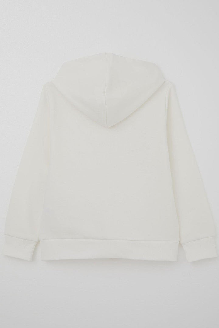 BRE Breeze Boys' Zippered Cardigan with Embroidered Logo, 82 Years, Ecru - Midvale