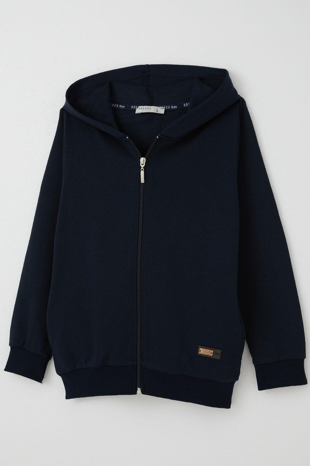 BRE Breeze Boys' Hooded Cardigan with Arm Detail Zipper 60 Years, Navy Blue - Šiauliai