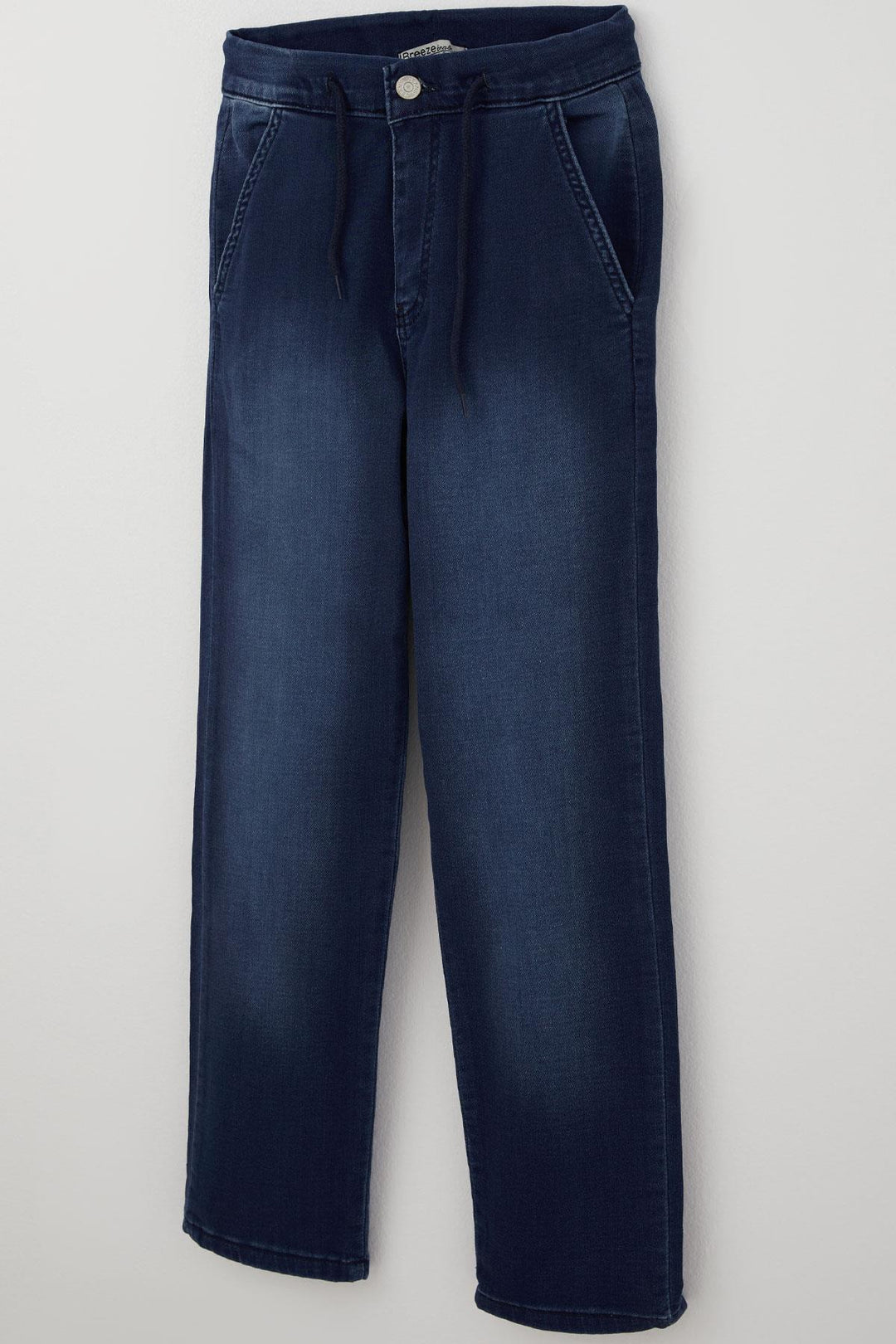 BRE Breeze Erkek Çocuk Jean Pantolon Bağcıklı Fermuarlı Cepli 104 Yaş, Koyu Mavi - Rechytsa