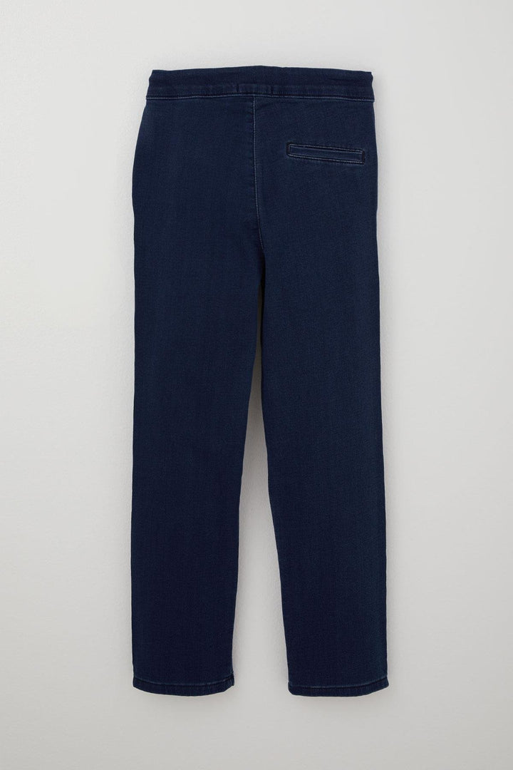 BRE Breeze Erkek Çocuk Jean Pantolon Bağcıklı Fermuarlı Cepli 104 Yaş, Koyu Mavi - Rechytsa