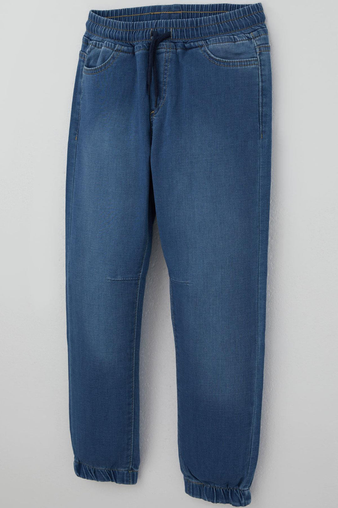 BRE Breeze Erkek Çocuk Jean Pantolon Beli Paçası Lastkli Bağcıklı 60 Yaş, Mavi - Redcar