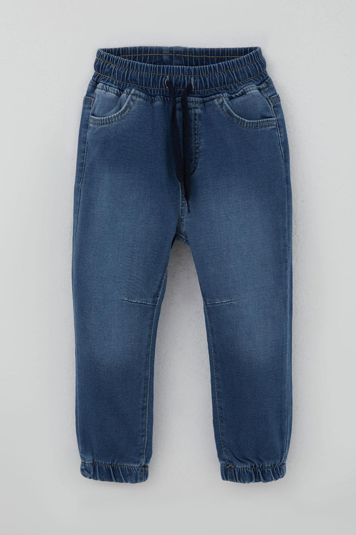 BRE Breeze Boys' Jeans with Elastic Waistband and Drawstring 1.5-5 Years, Blue - Clondalkin