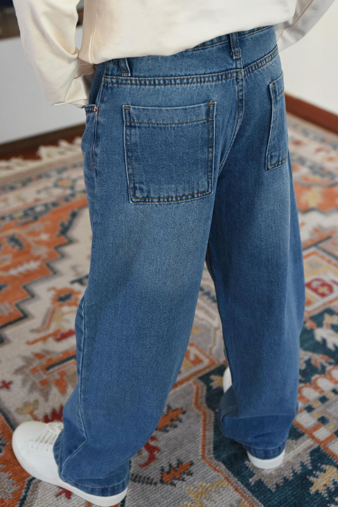 BRE Breeze Boys' Jeans Pants with Pockets and Zipper, 104 Years, Blue - Stouffville