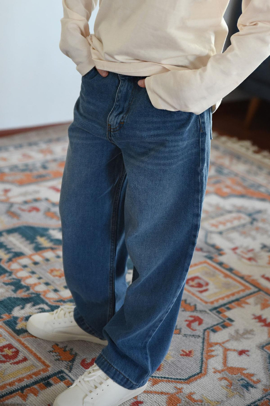 BRE Breeze Boys' Jeans Pants with Pockets and Zipper, 104 Years, Blue - Stouffville