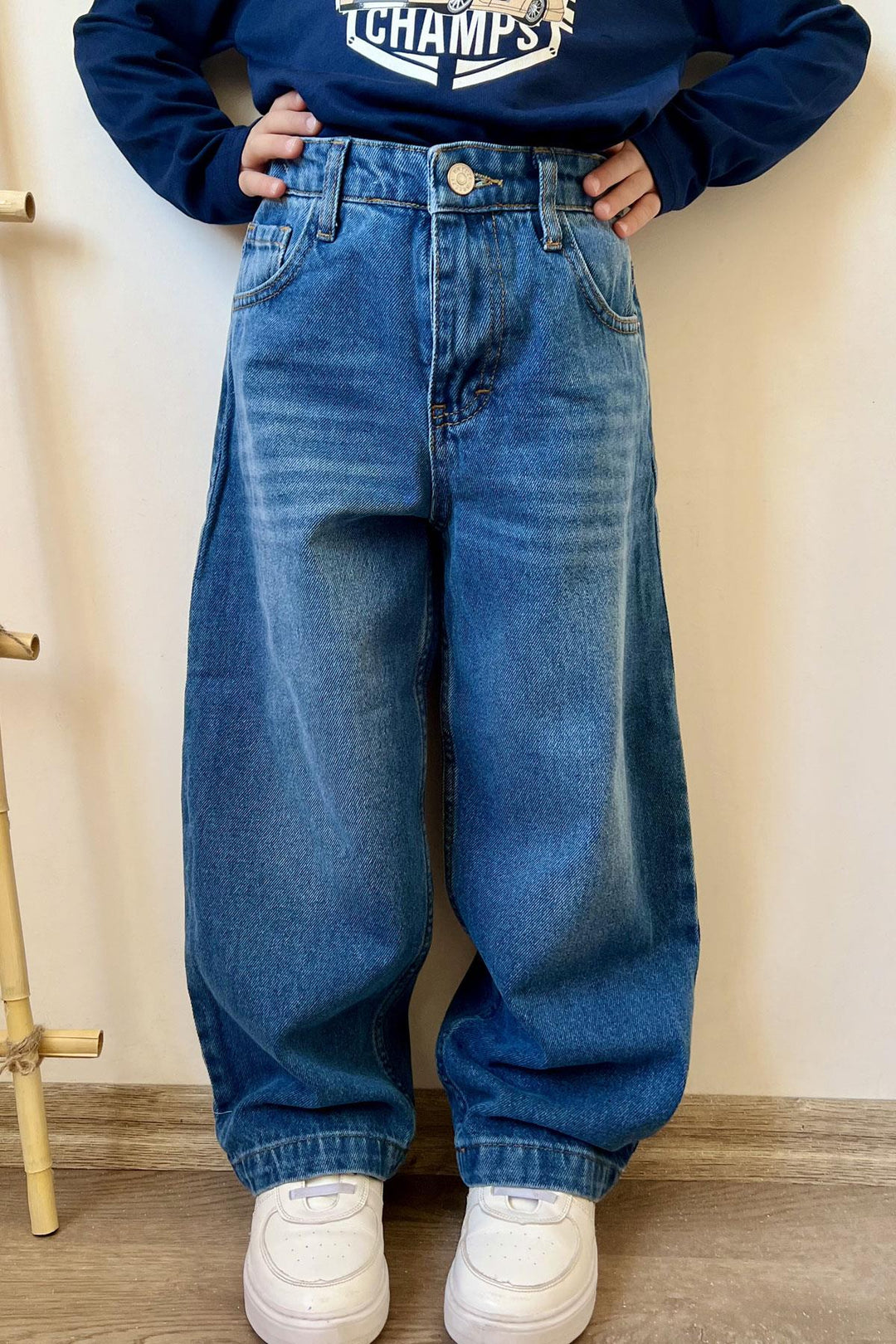 BRE Breeze Boys' Jeans with Zippered Pockets, 5-9 Years, Blue - Wesseling
