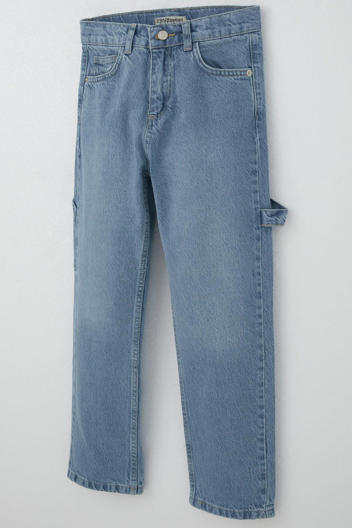 BRE Breeze Boys' Carpenter Style Jeans, 104 Years, Light Blue - Goodyear