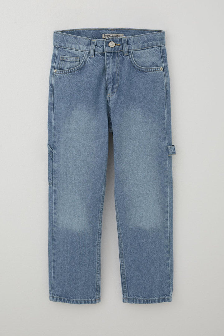 BRE Breeze Boys' Jeans Carpenter Model 5-9 Years, Light Blue - Bisceglie