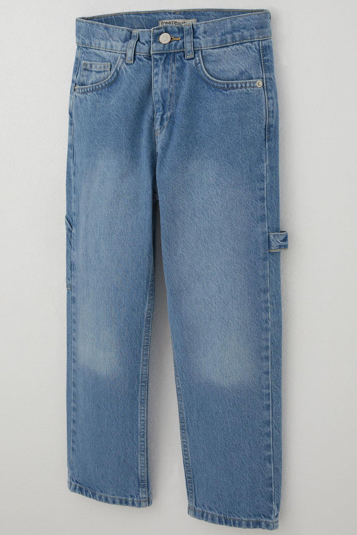 BRE Breeze Boys' Jeans Carpenter Model 5-9 Years, Light Blue - Bisceglie