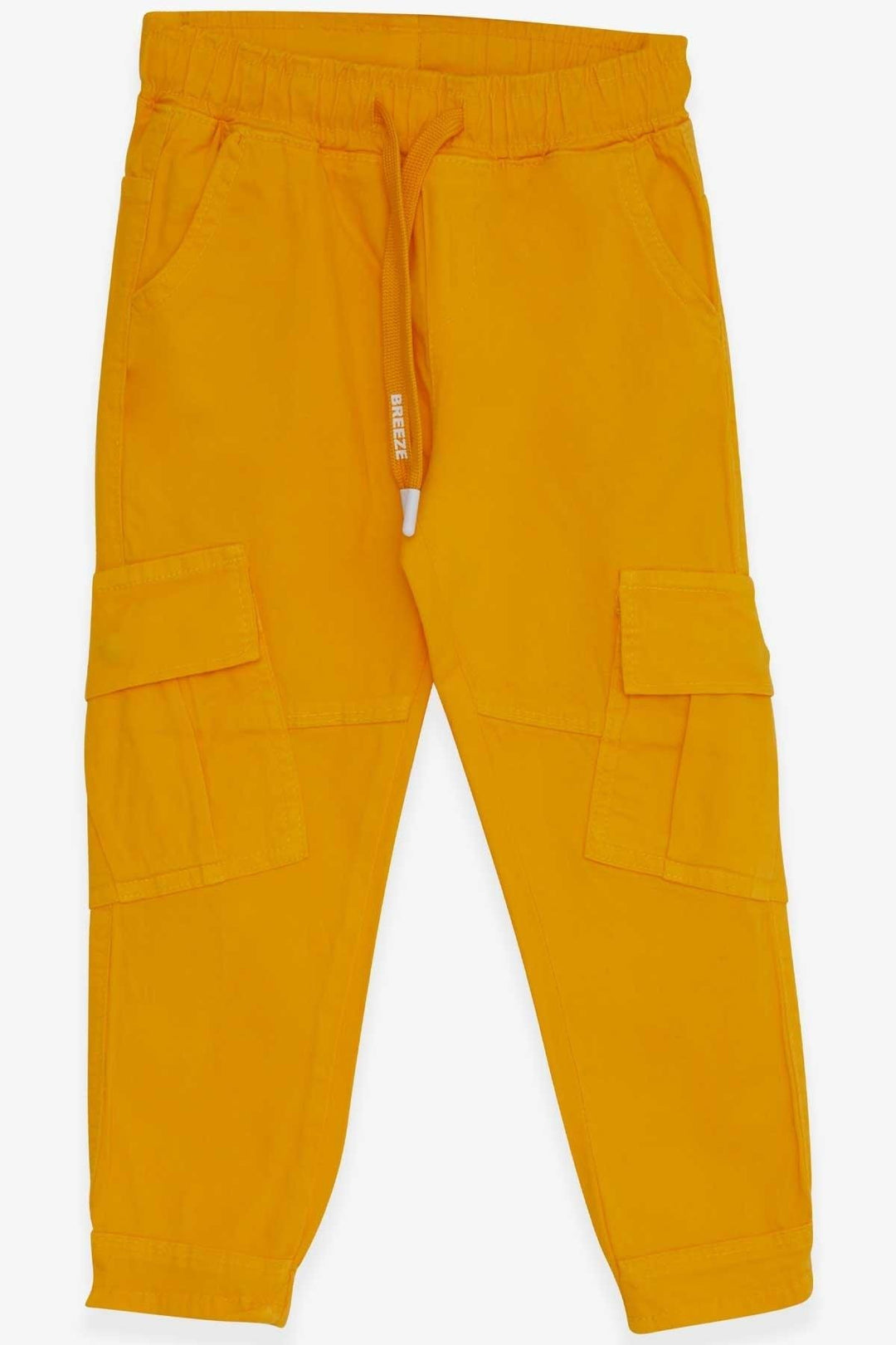 BRE Breeze Boys' Jeans with Elastic Waistband and Pockets, 3-7 Years, Yellow - Bridgeport