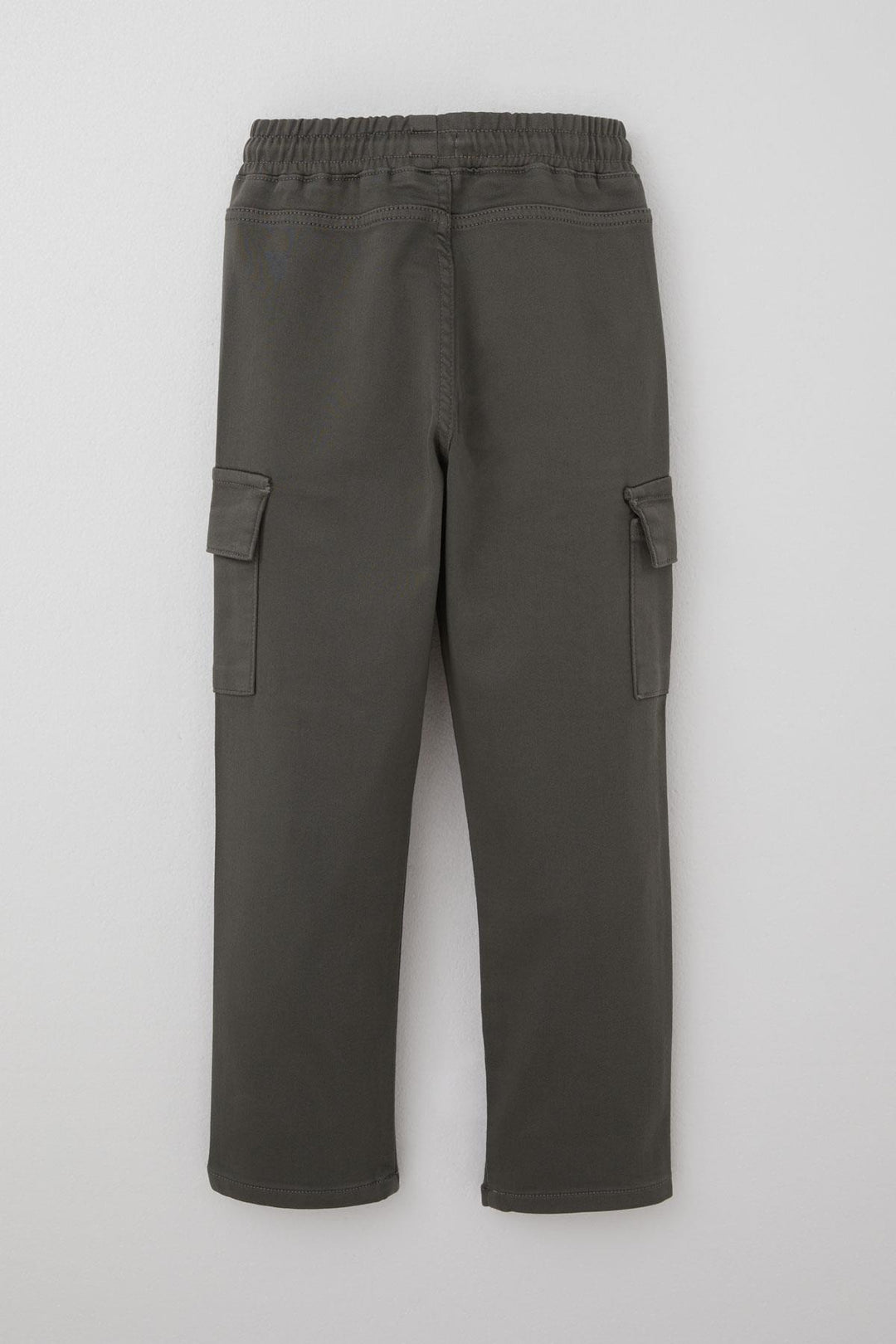 BRE Breeze Boys' Cargo Pants with Elastic Waistband and Pockets, 60 Years, Khaki Green. - Novato